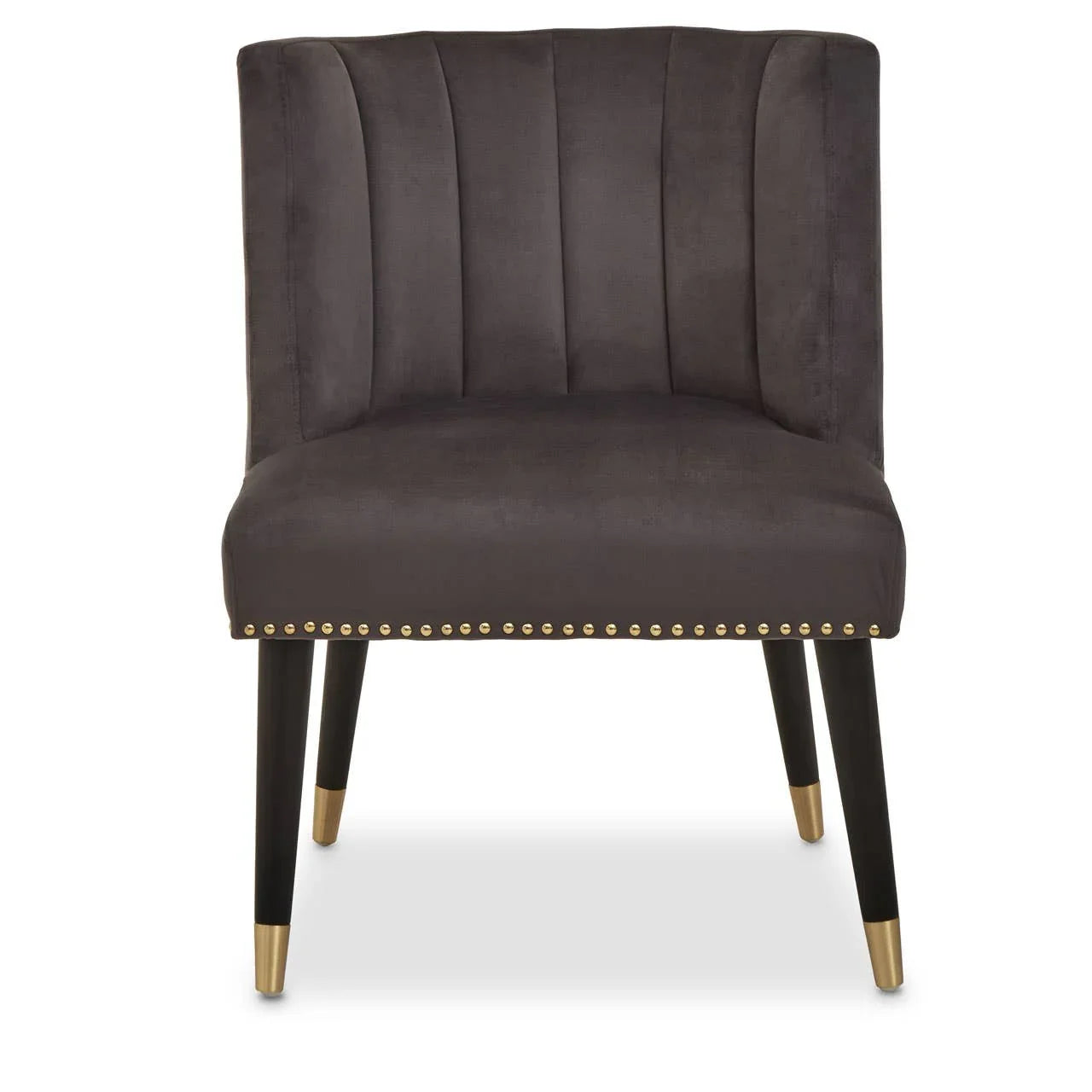 Luxe Grey Velvet Accent Chair
