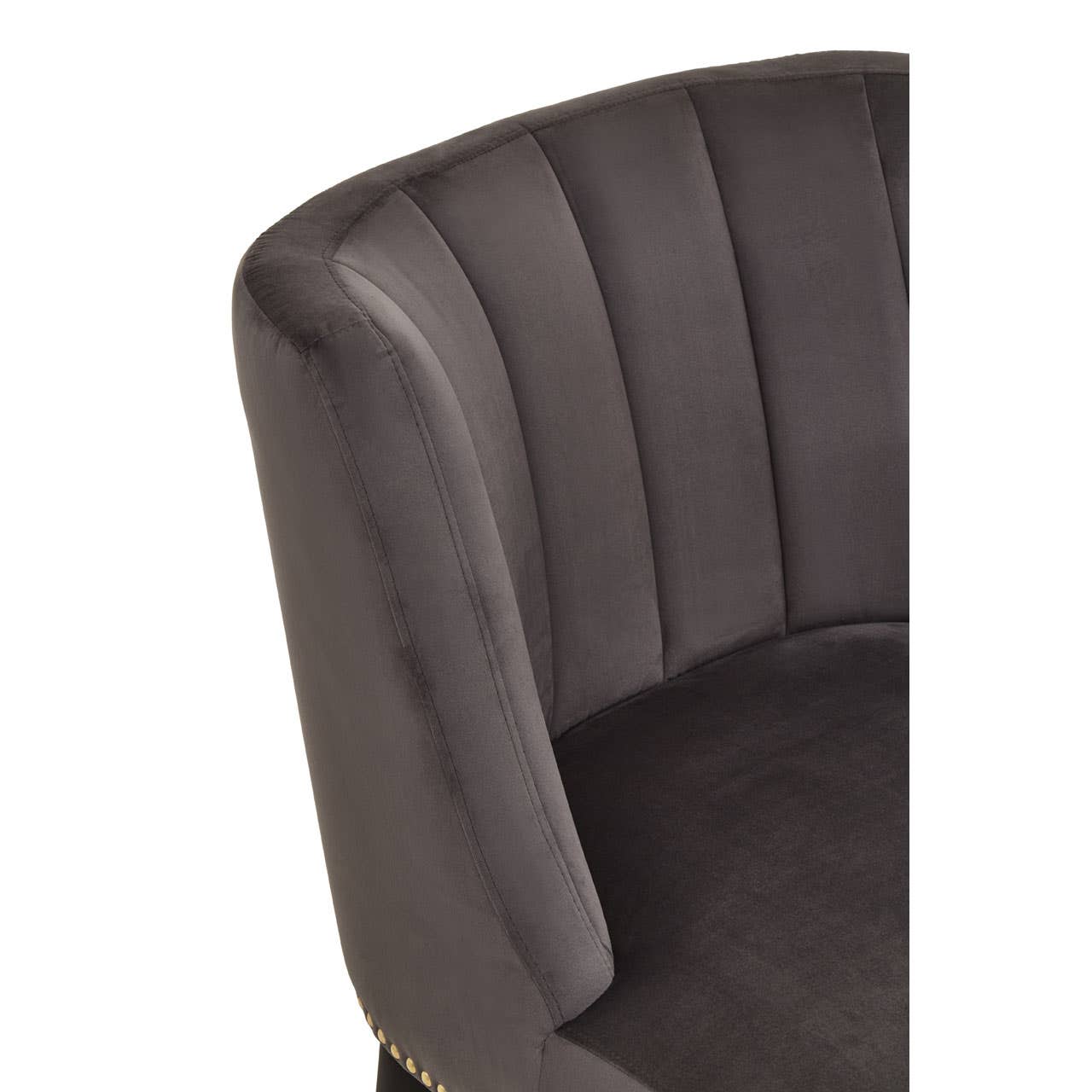 Luxe Grey Velvet Accent Chair