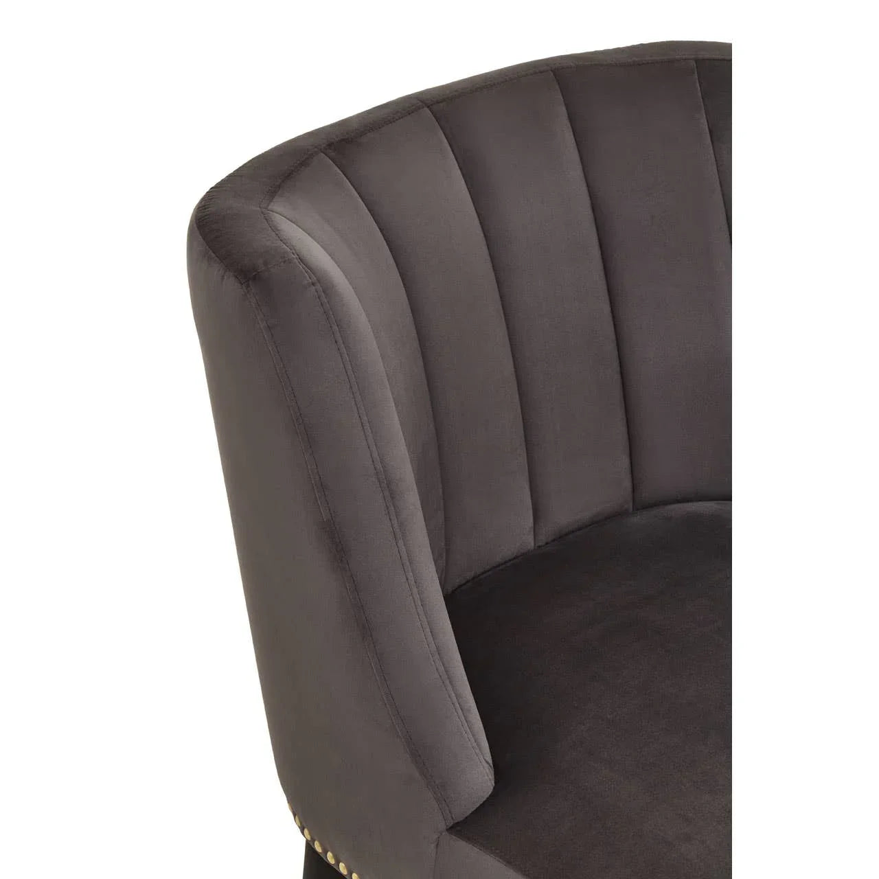 Luxe Grey Velvet Accent Chair