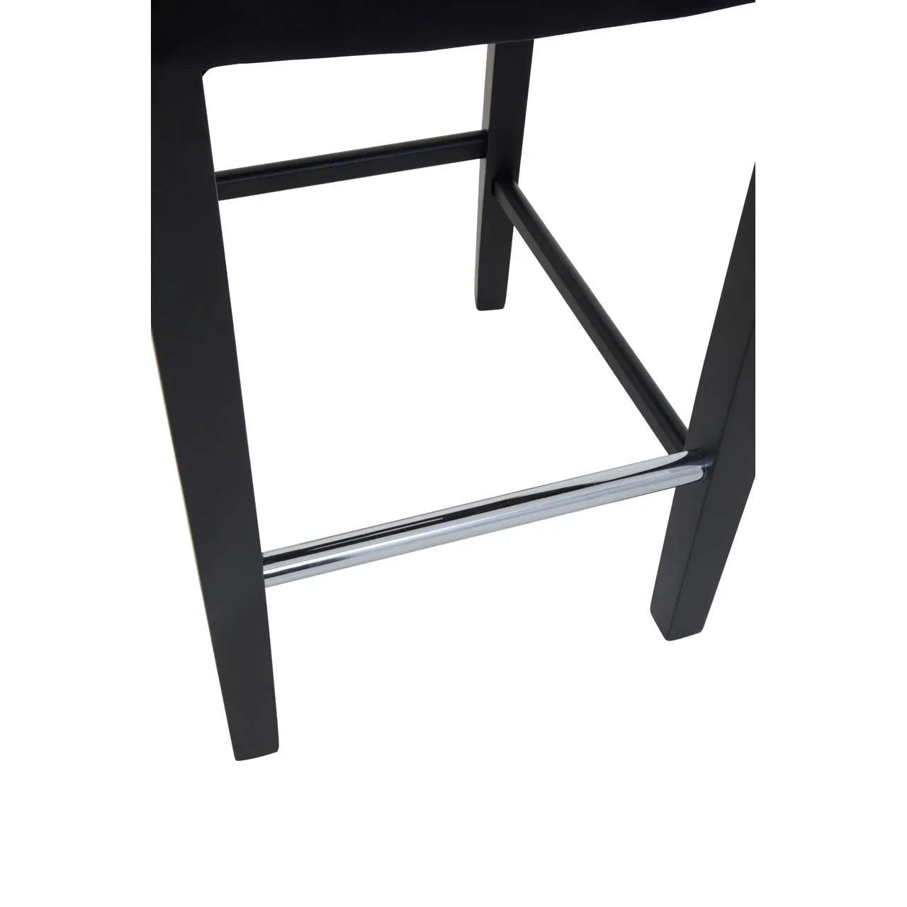 Sleek Black Upholstered Barstool