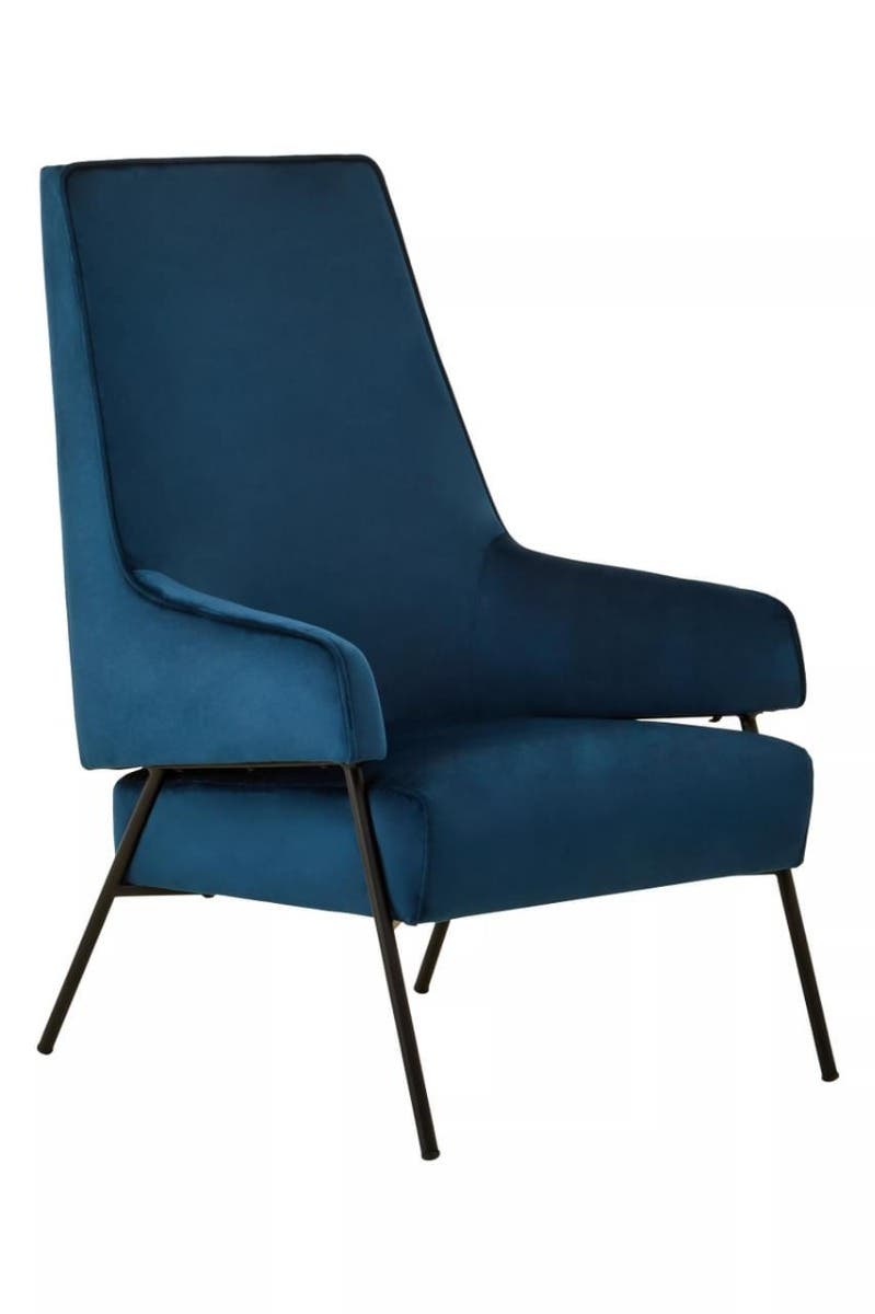 Luxe Navy Velvet Armchair