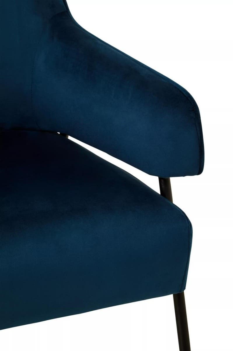 Luxe Navy Velvet Armchair