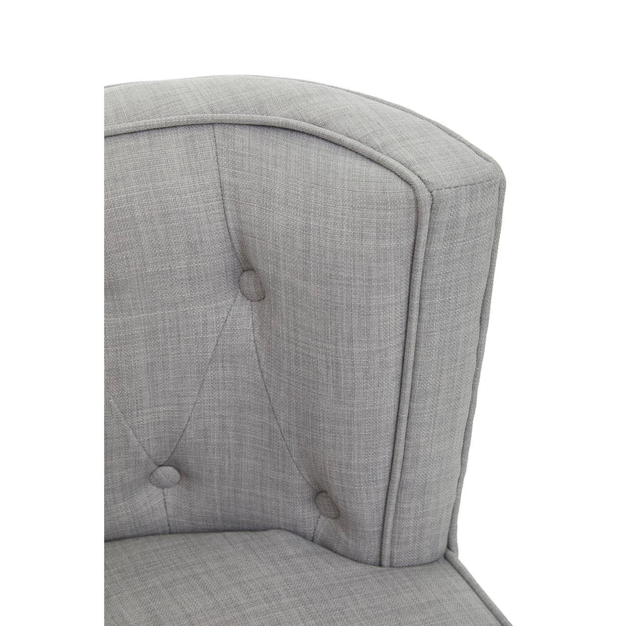 Modern Grey Button Tufted Chair