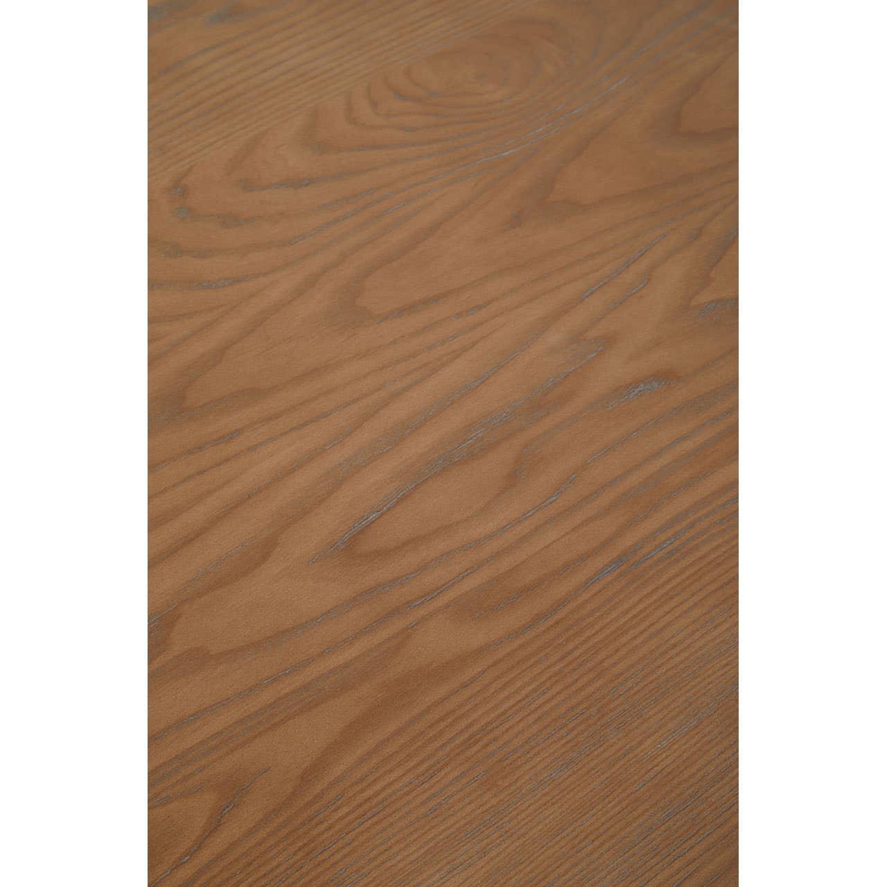 Natural wood grain tabletop surface with warm brown finish