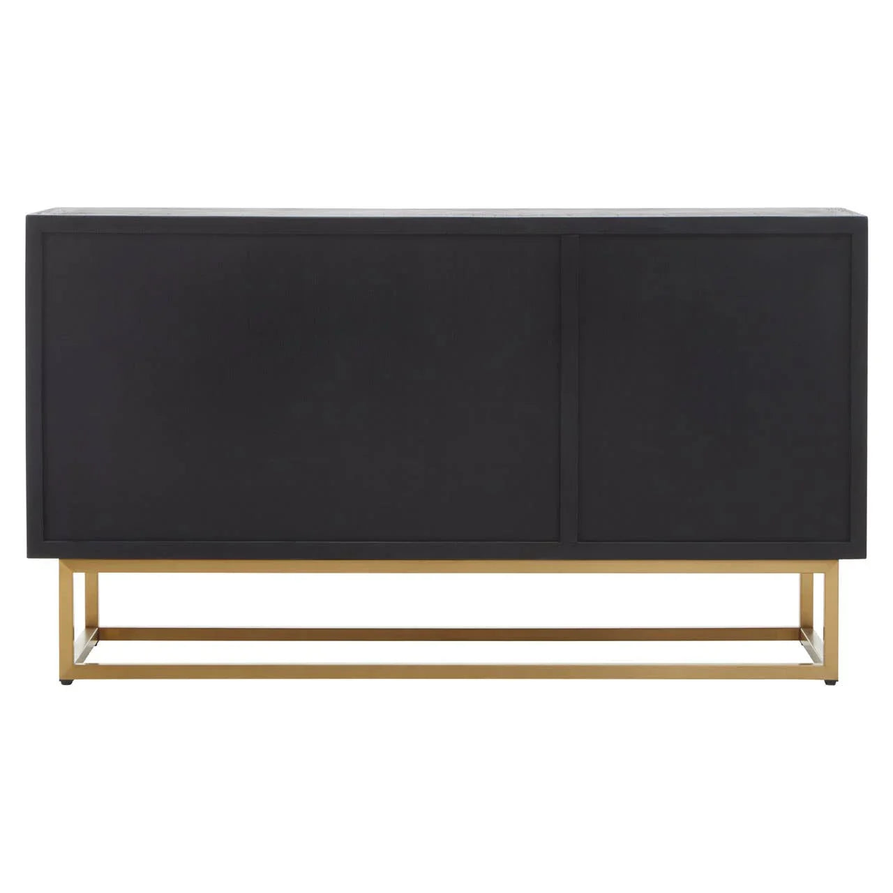 Luxury Oak and Brass Three Door Sideboard with Gold Legs