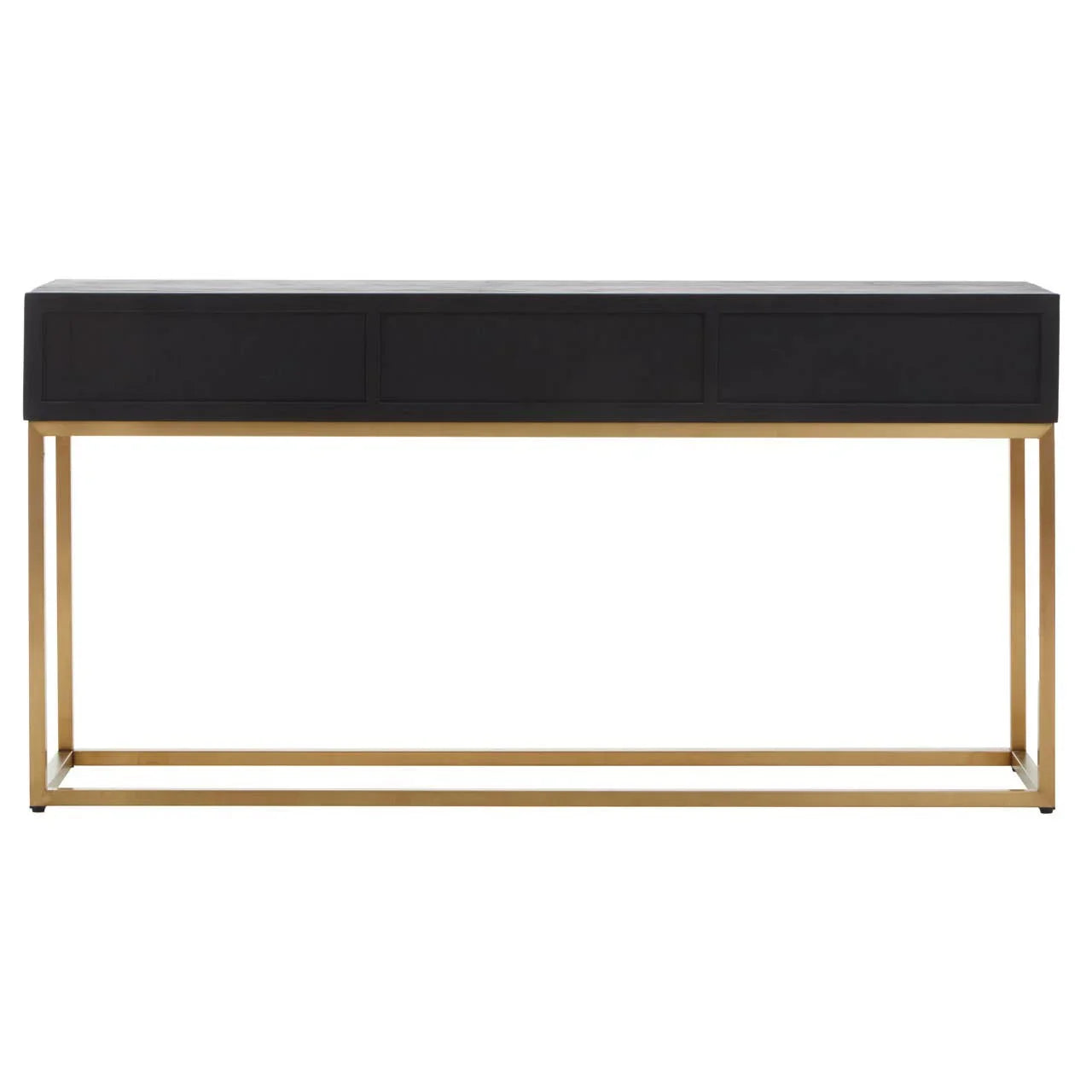 Luxury Oak Brass Console