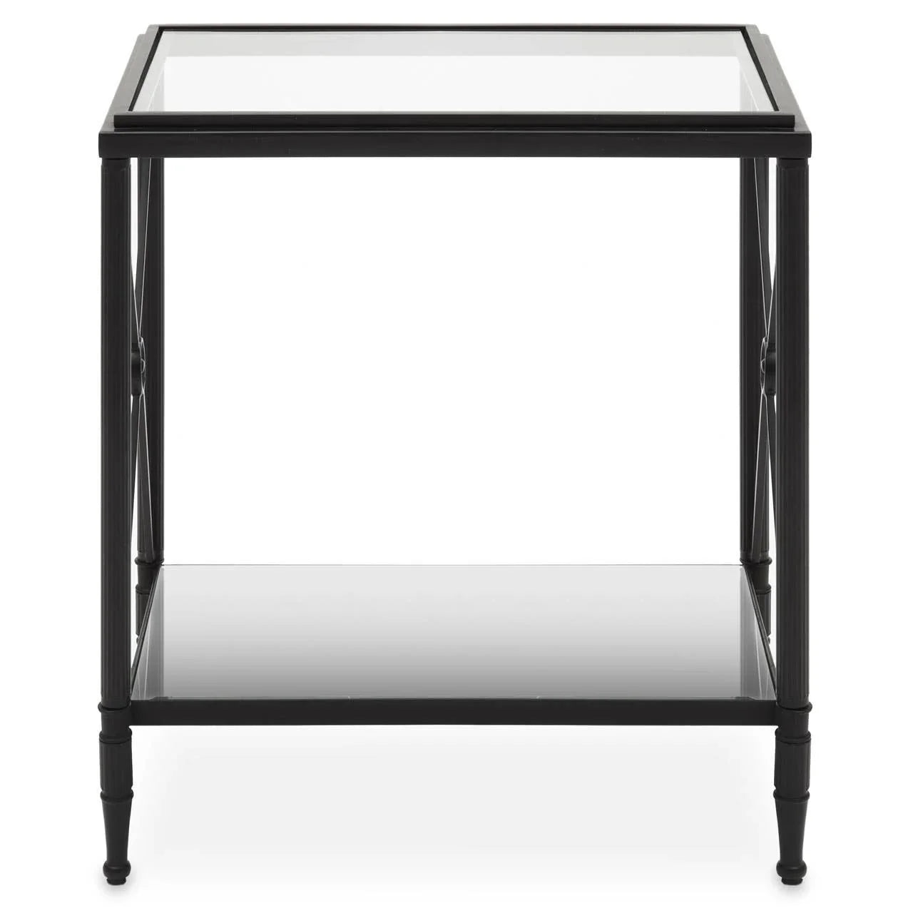 Monochrome Glass Side Table