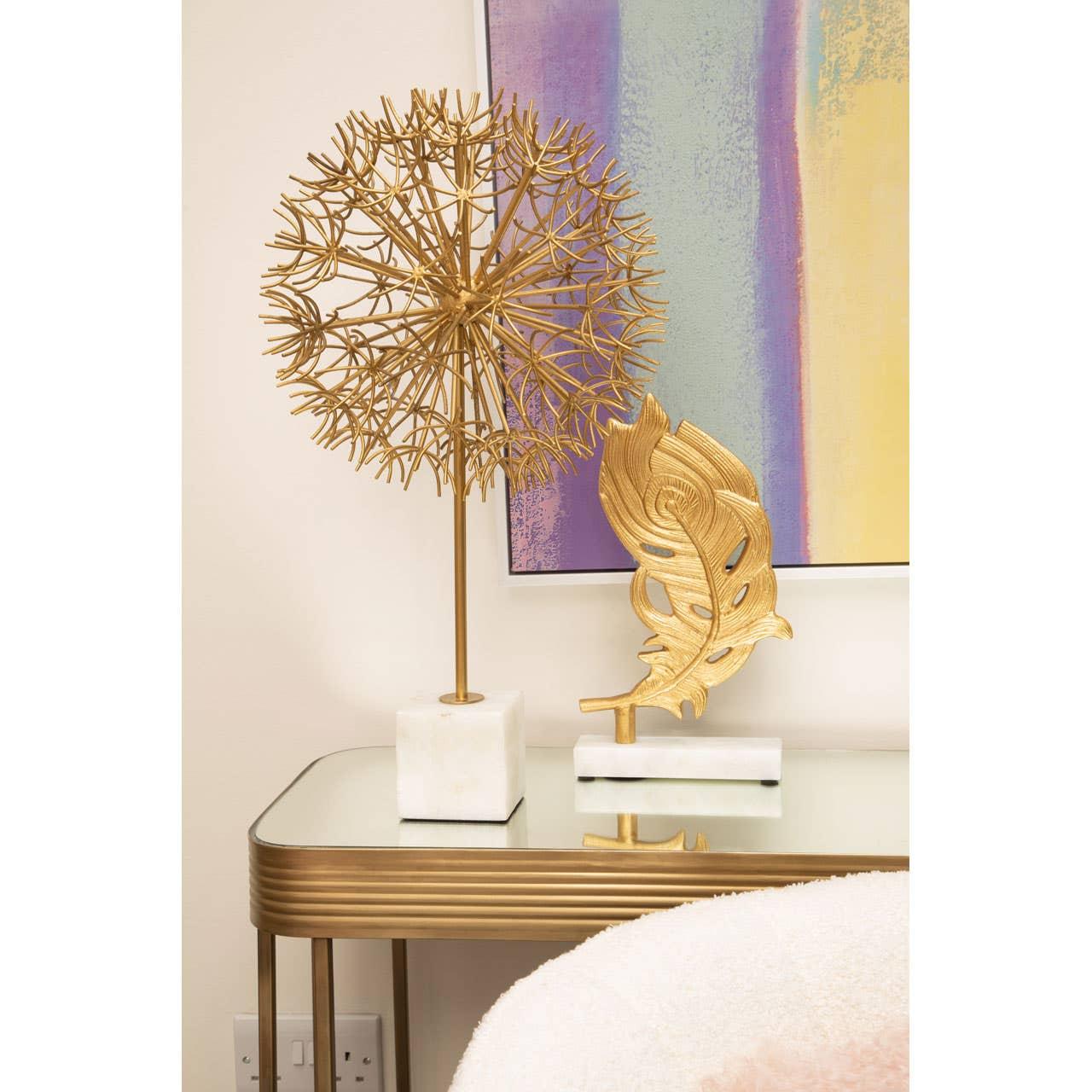 Golden Lines Mirrored Console Elegance