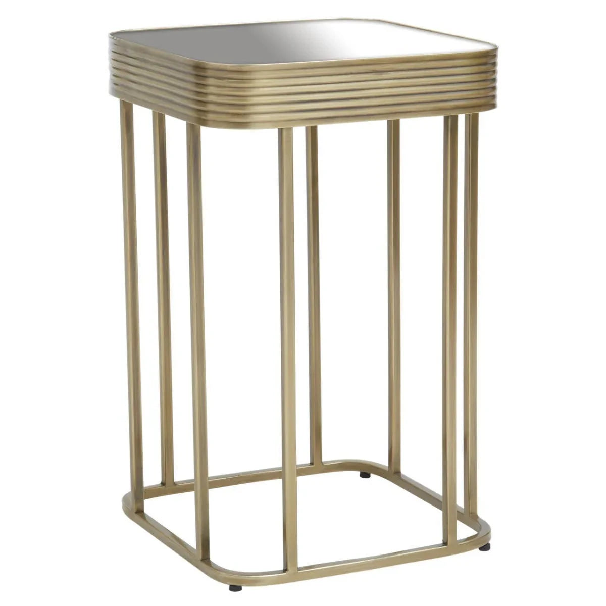Golden Frame Mirrored Glass Table