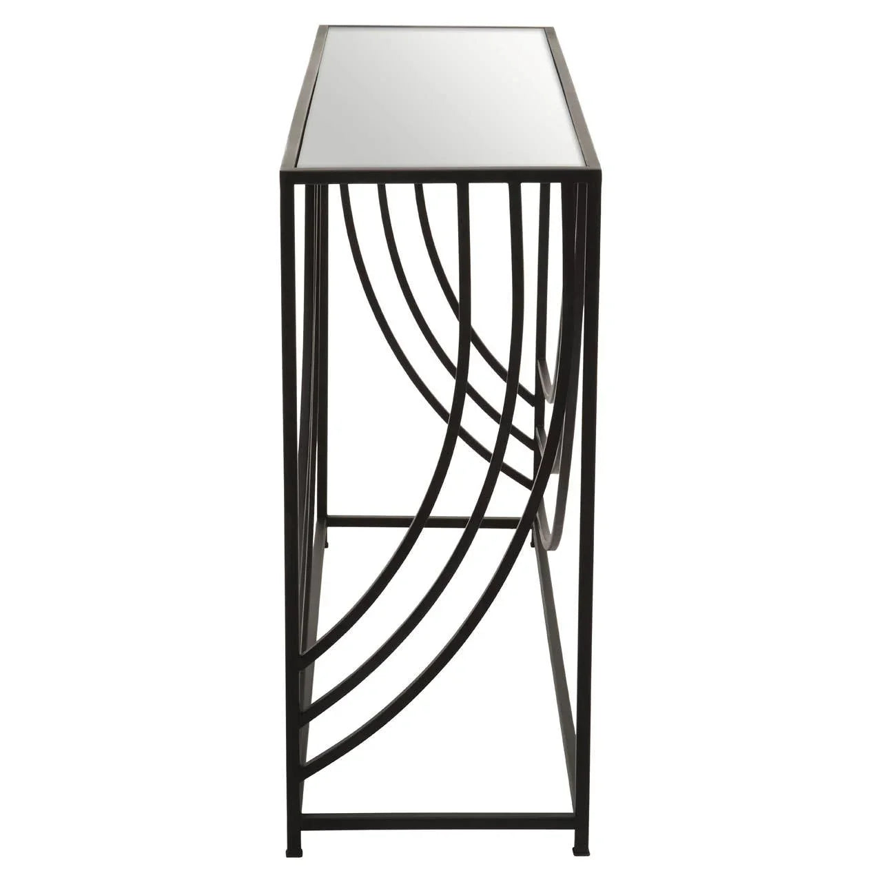 Reflective Industrial Chic Console Table
