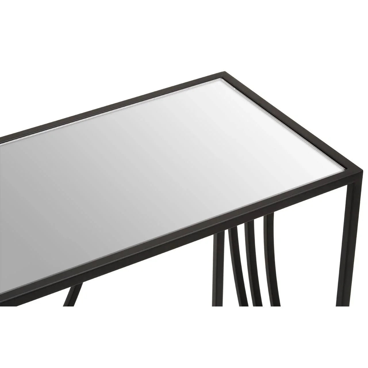 Reflective Industrial Chic Console Table