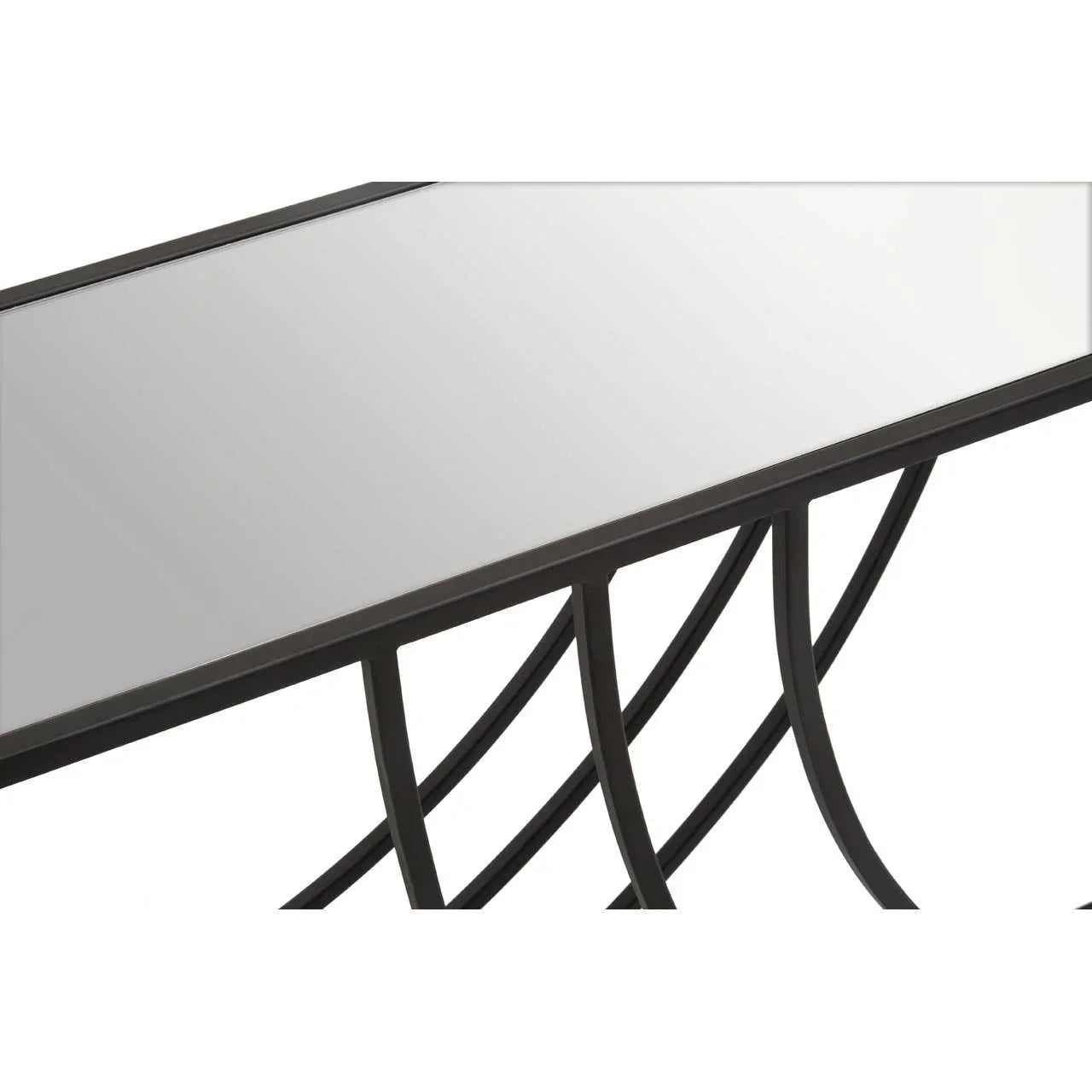 Reflective Industrial Chic Console Table