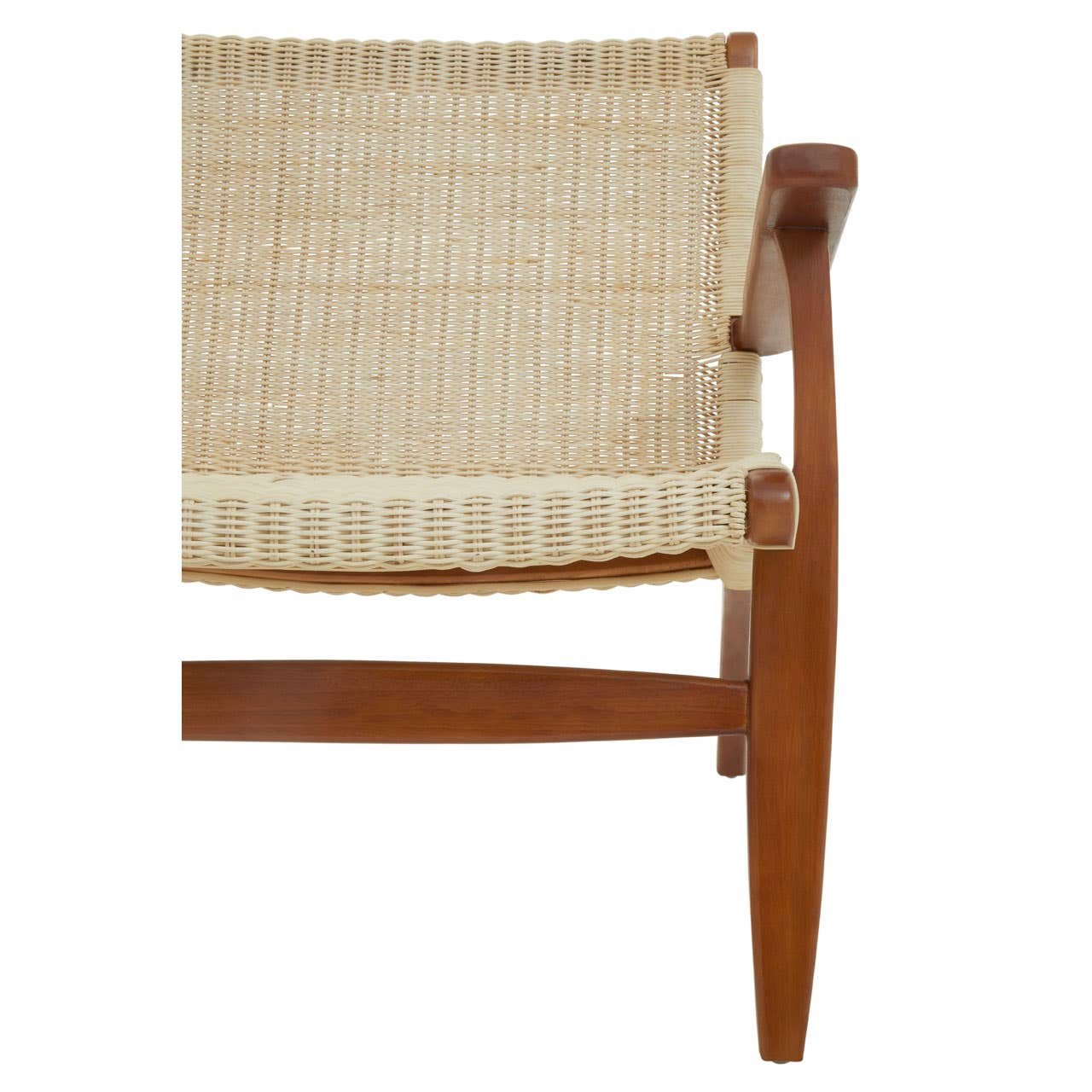 Natural Rattan Wood Armchair