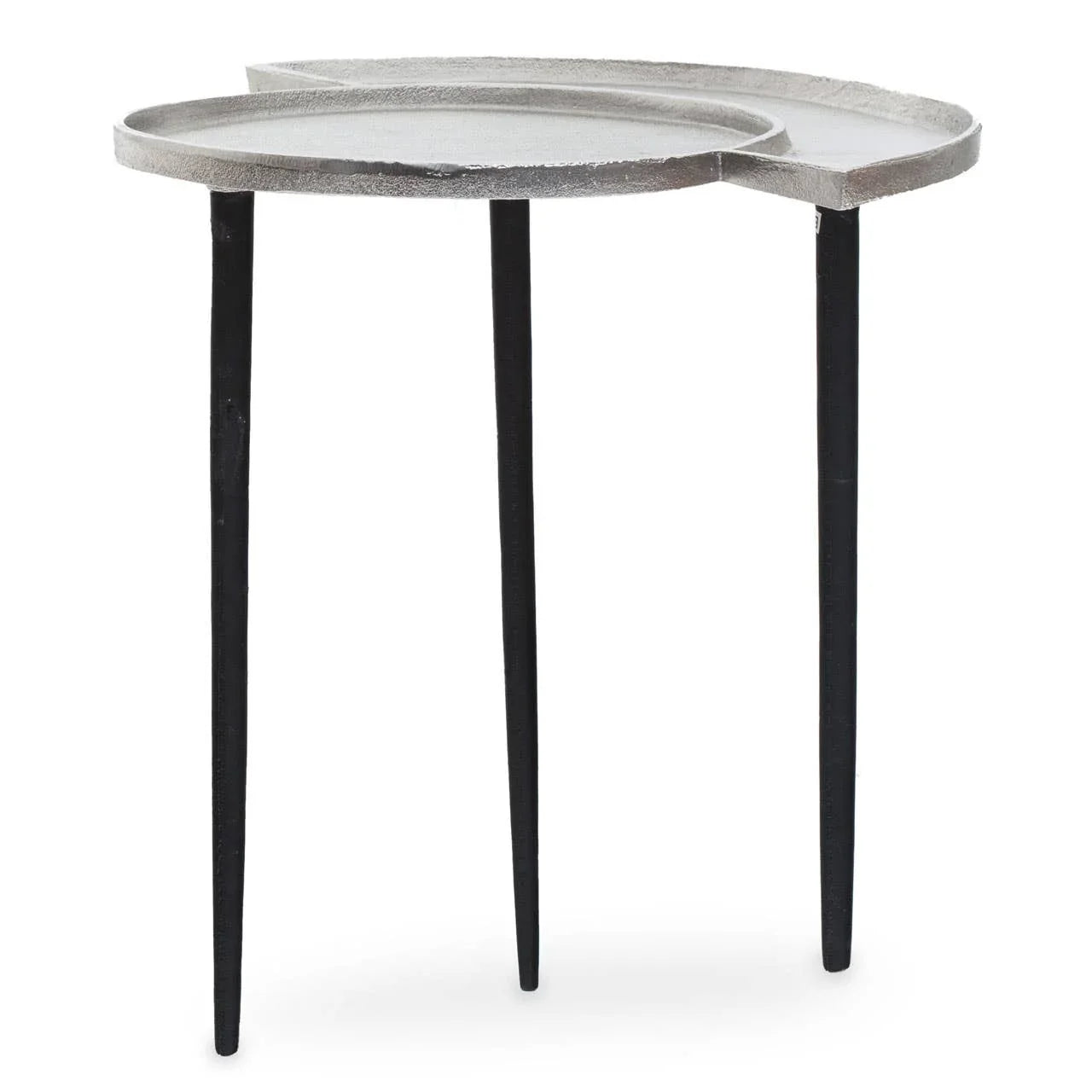 Silver Abstract Side Table