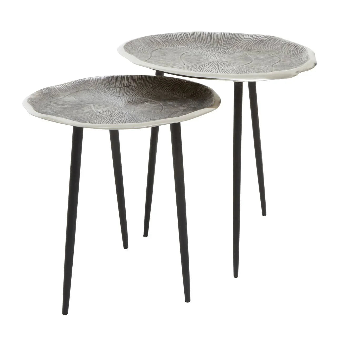 Silver Oak Side Tables Duo