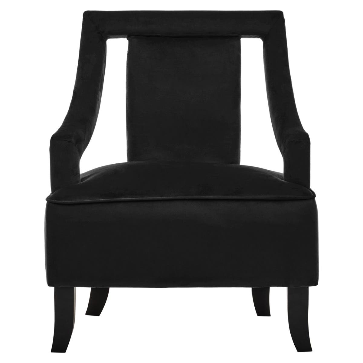 Luxe Black Velvet Accent Chair