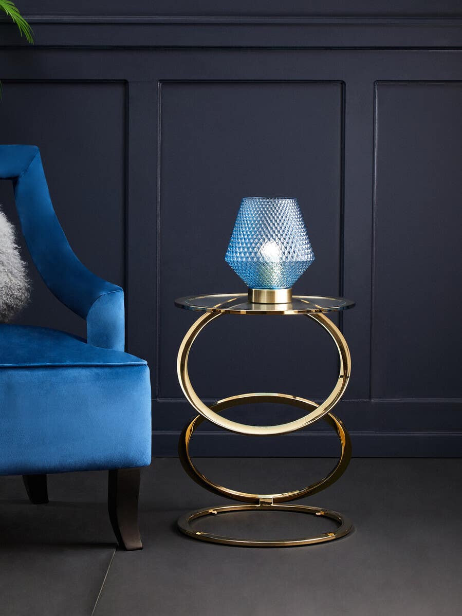 Midnight Blue Velvet Accent Chair