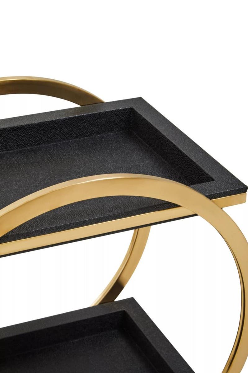 Luxe Black Serving Trolley