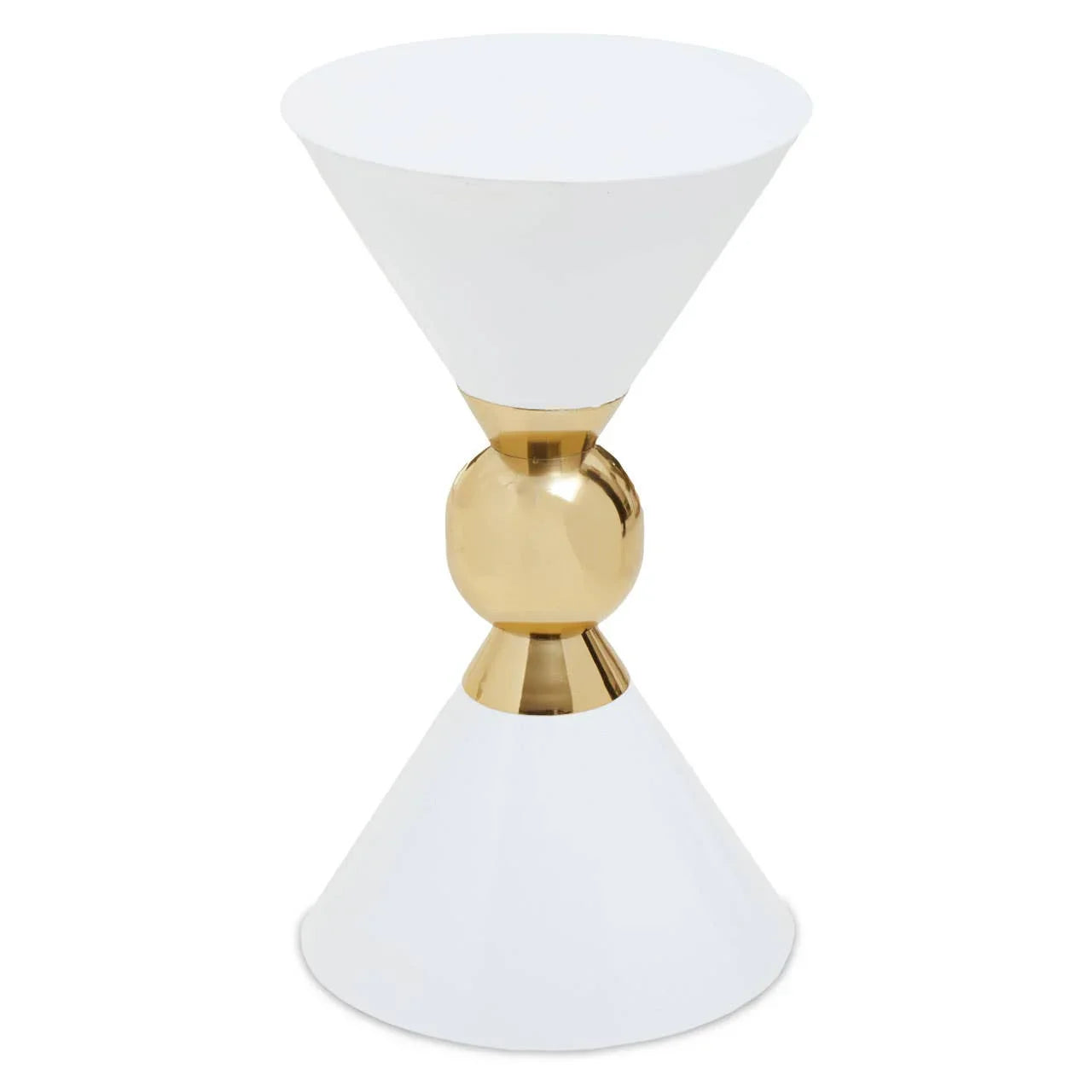 Golden White Conical Steel Table
