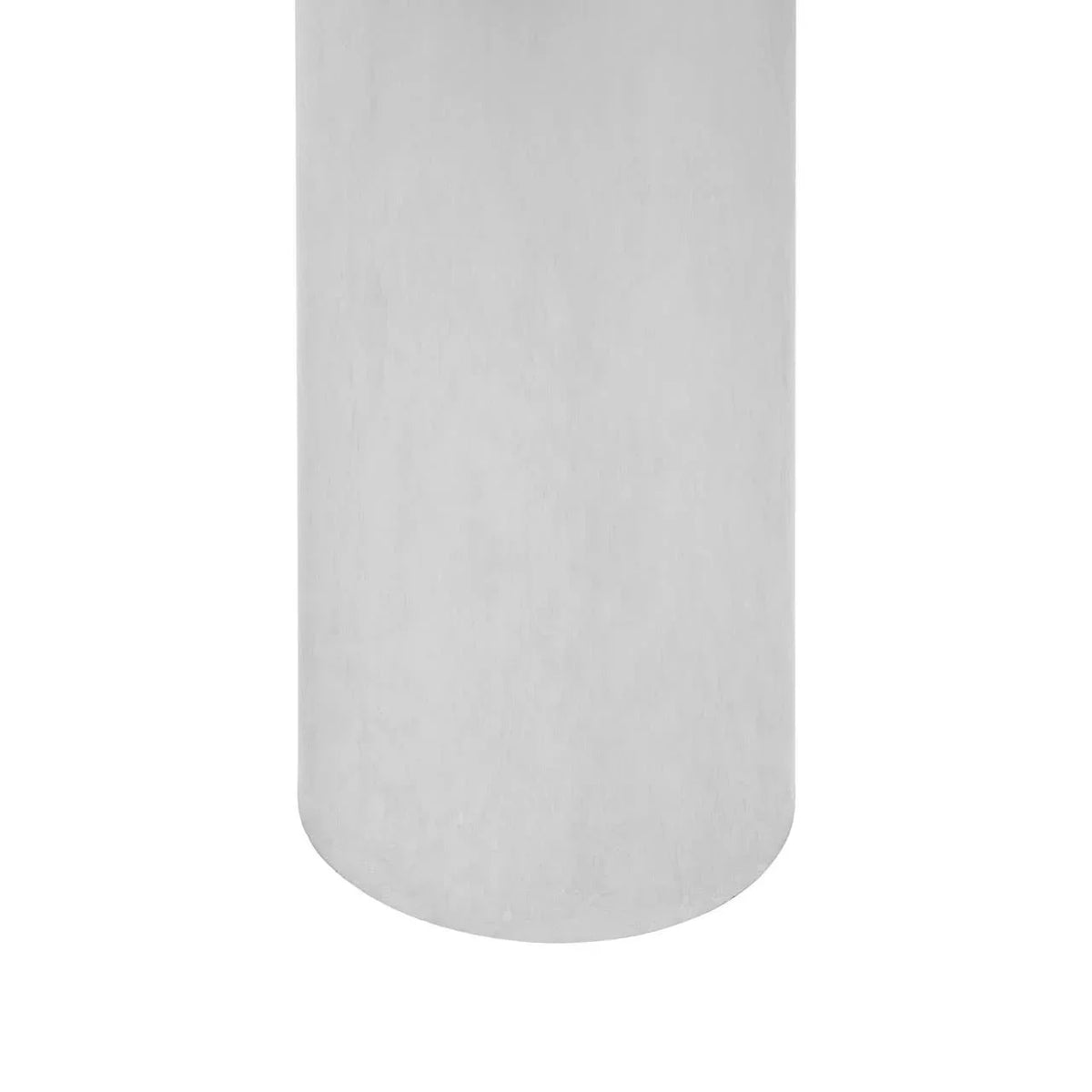 Closeup of grey velvet sofa leg with smooth cylindrical shape