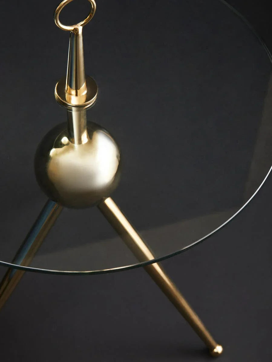 Gilded Glass Side Table