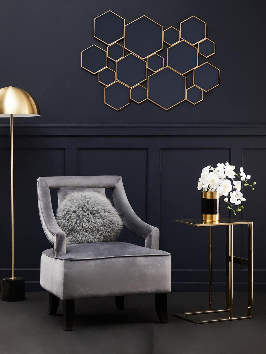 Golden C-Shape Luxe Table