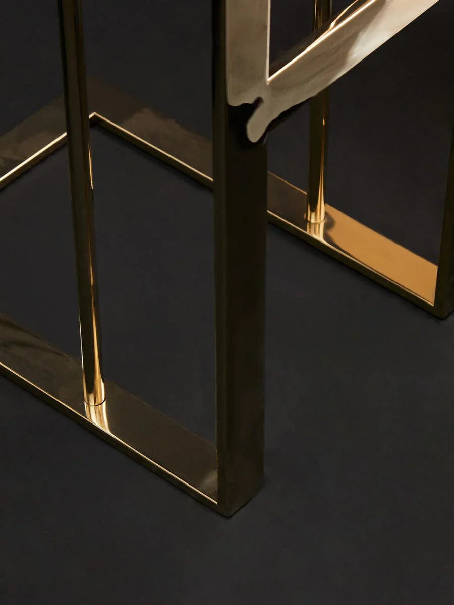 Golden C-Shape Luxe Table