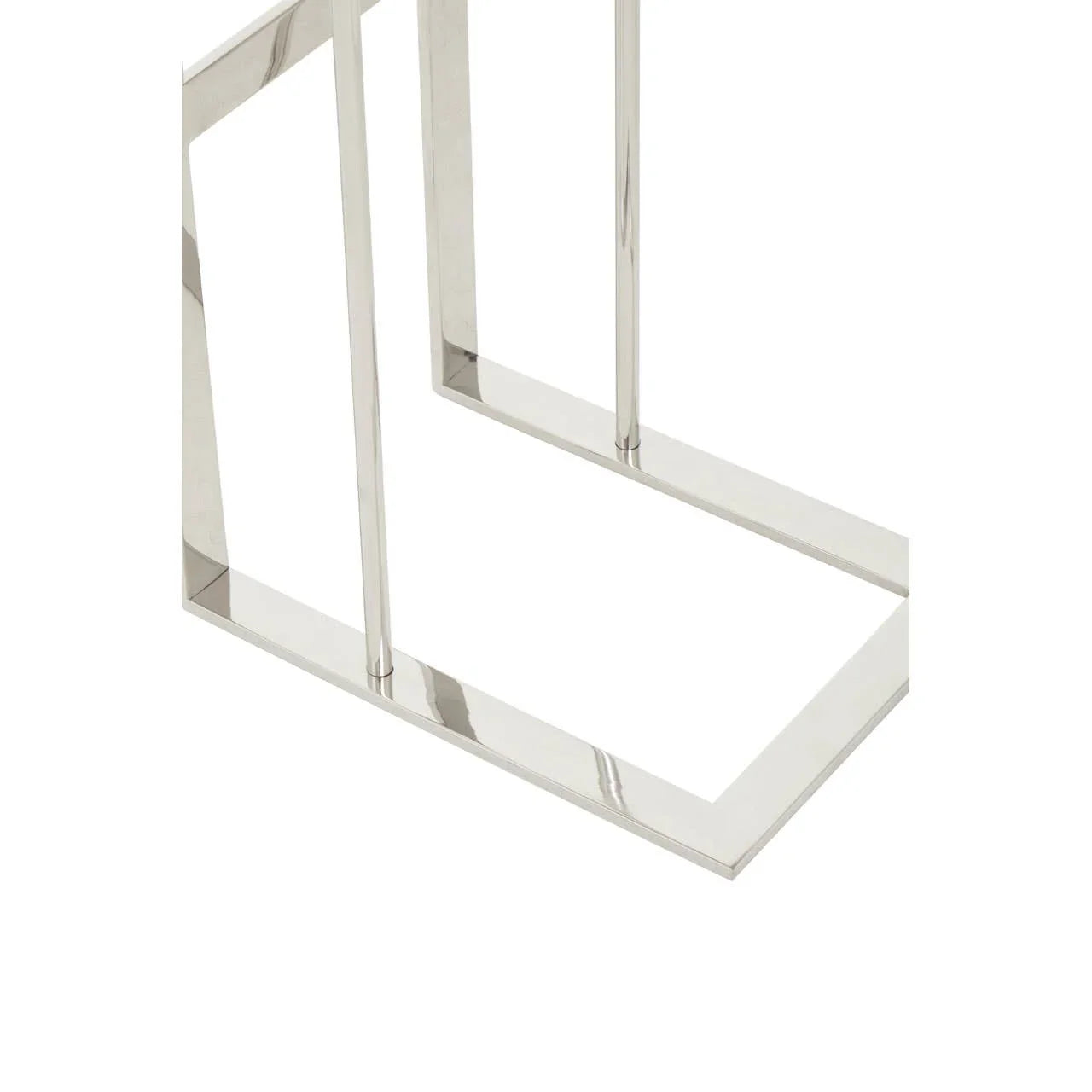 Luxury Silver C-Shape Side Table