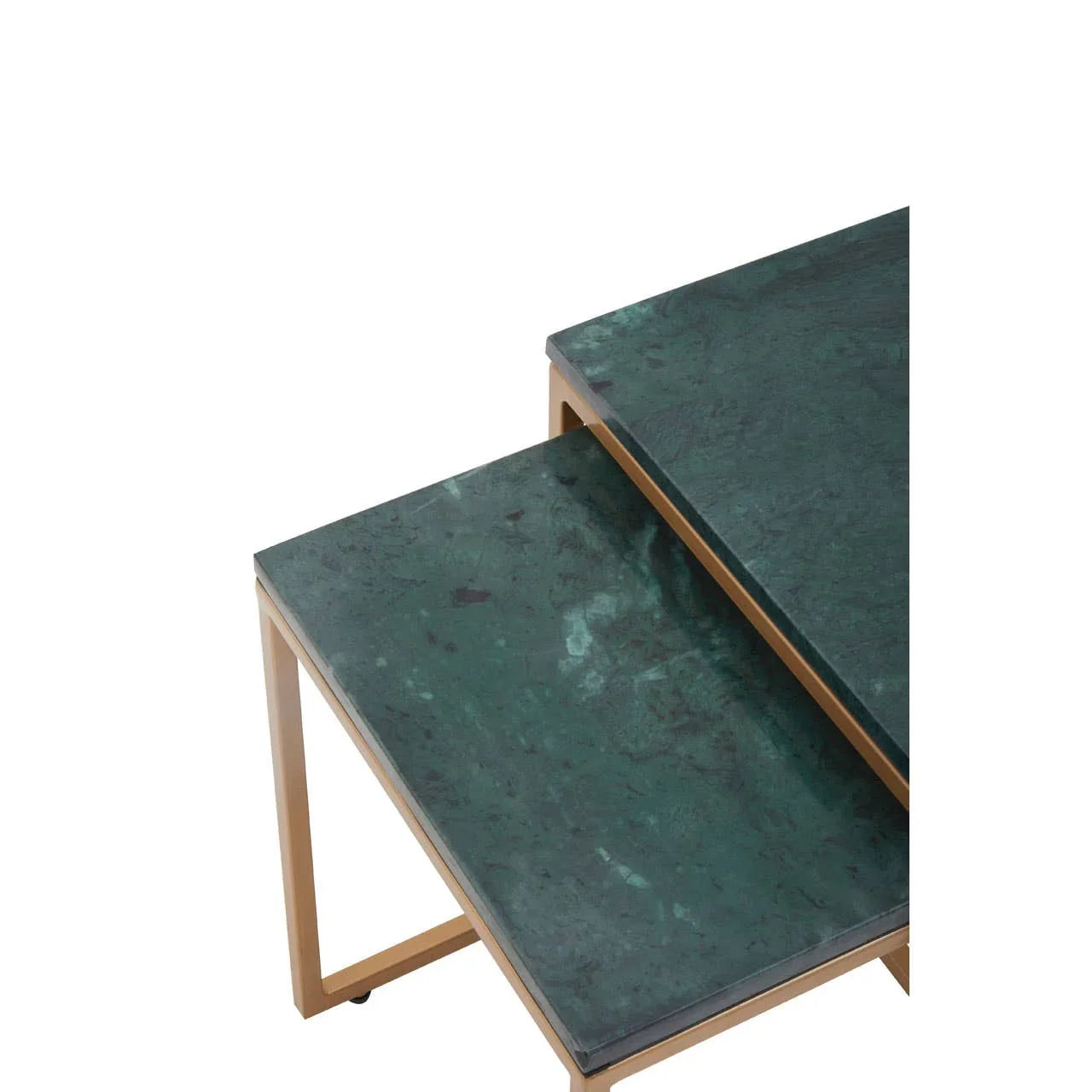 Green Marble Nesting Tables Set