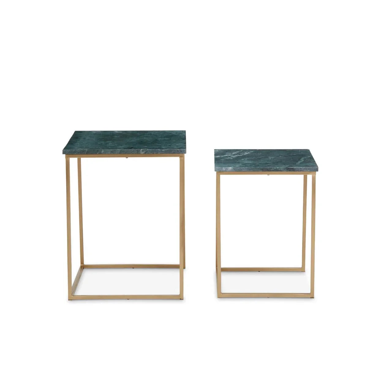 Green Marble Nesting Side Tables