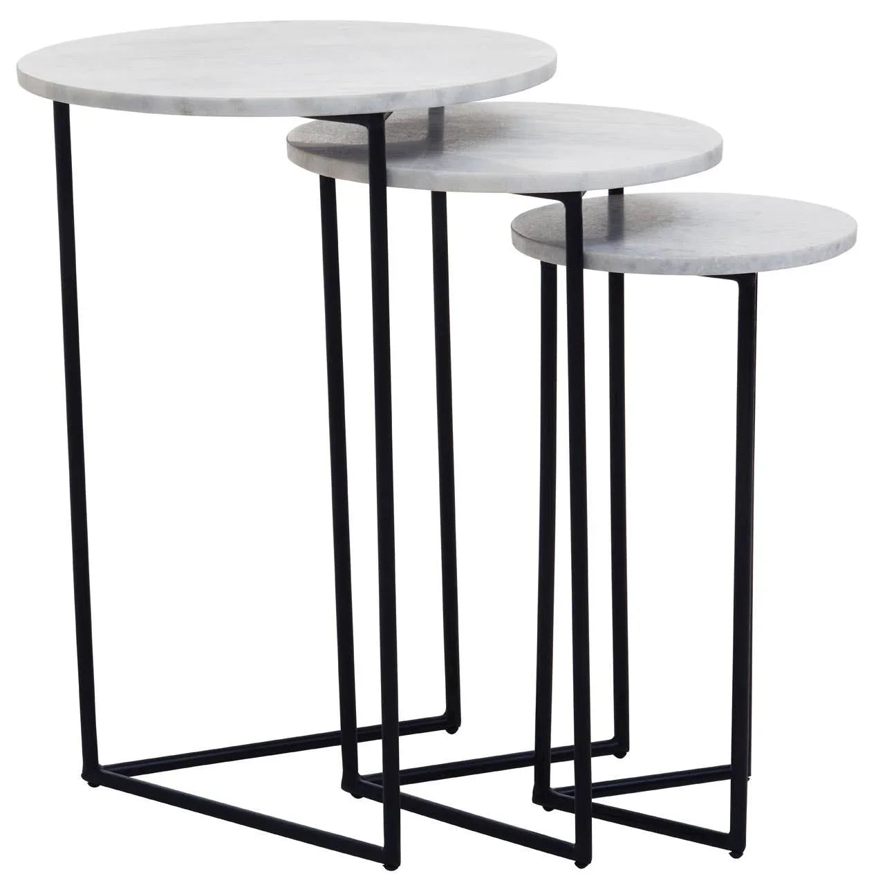 White Marble Triangular Side Tables