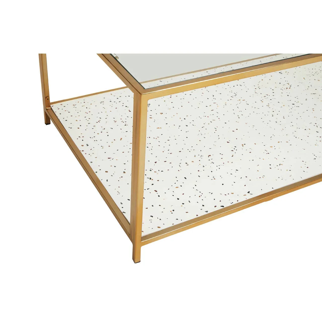 Golden Terrazzo Glass Coffee Table
