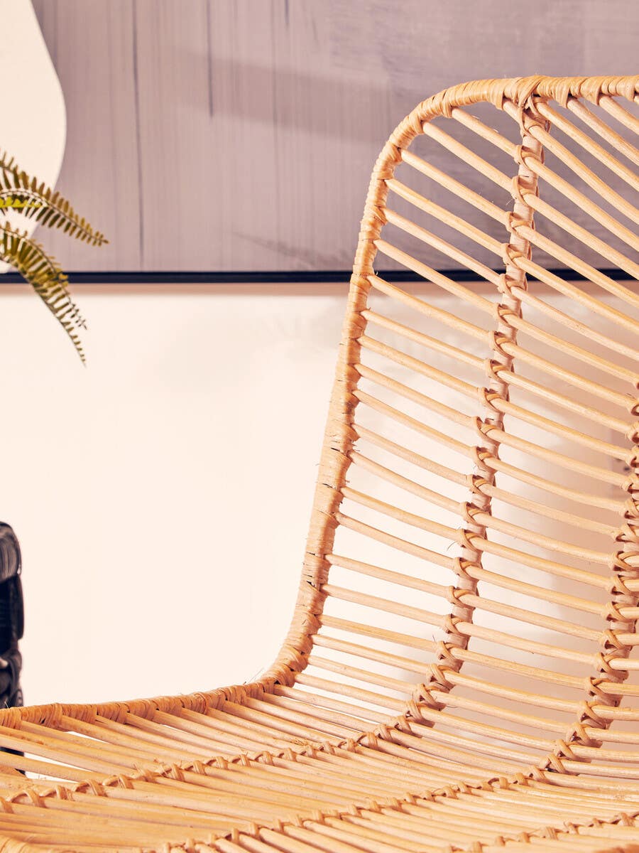 Boho Rattan Accent Chair