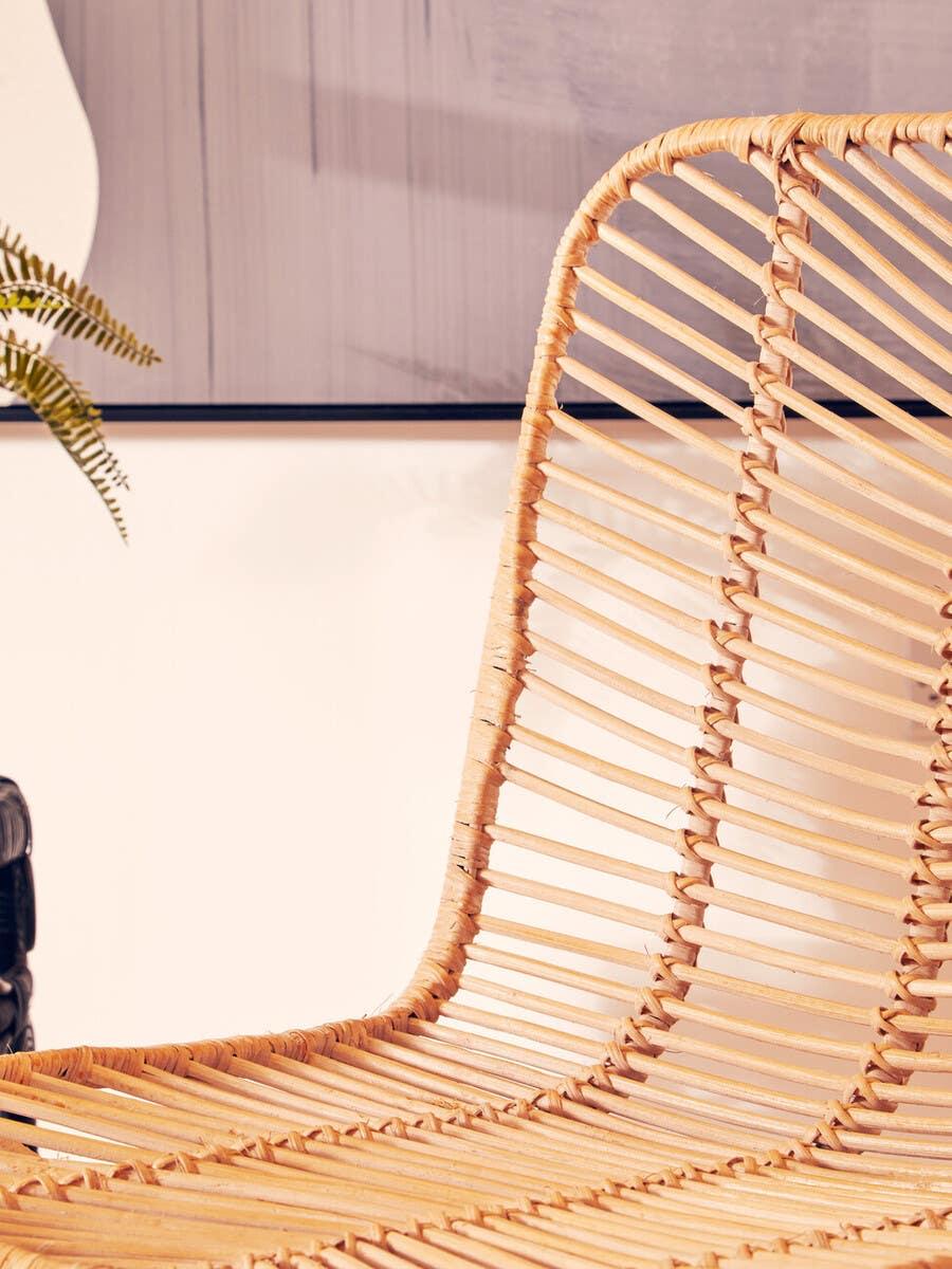 Boho Rattan Accent Chair