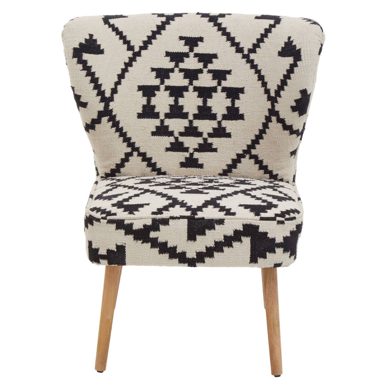 Geometric Pattern Upholstered Accent Chair