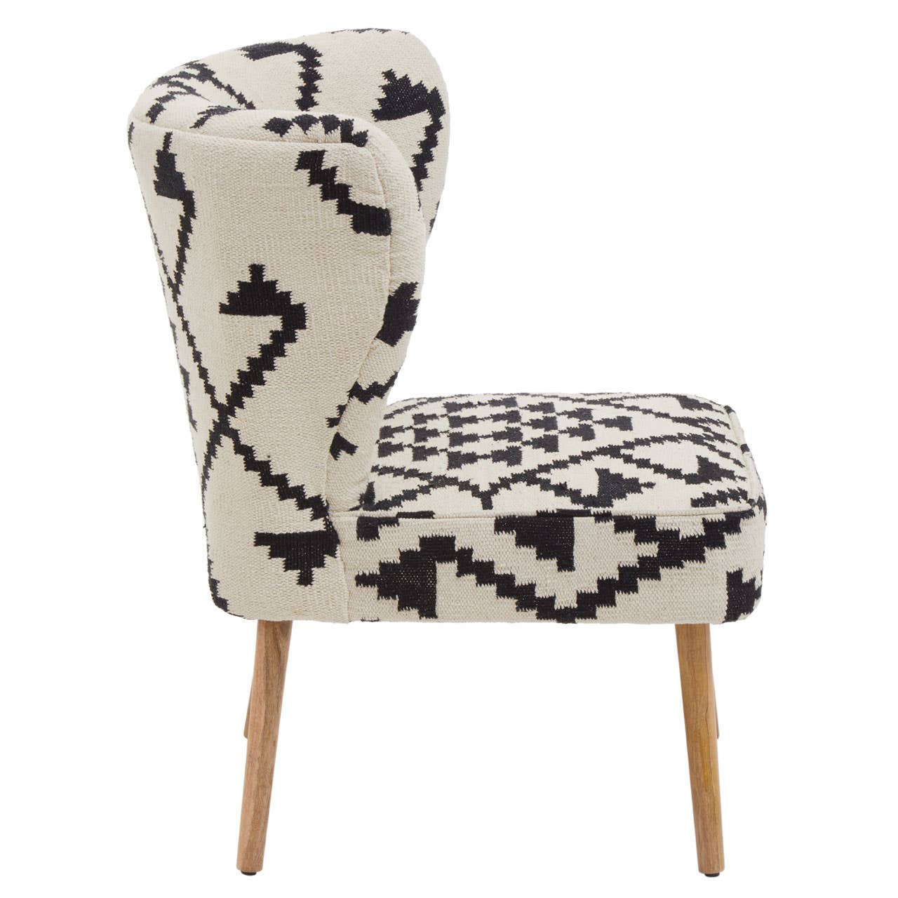 Geometric Pattern Upholstered Accent Chair