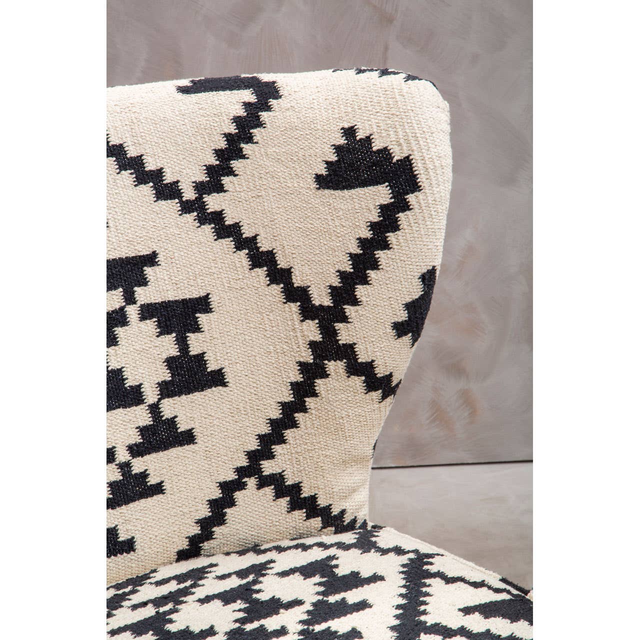 Geometric Pattern Upholstered Accent Chair