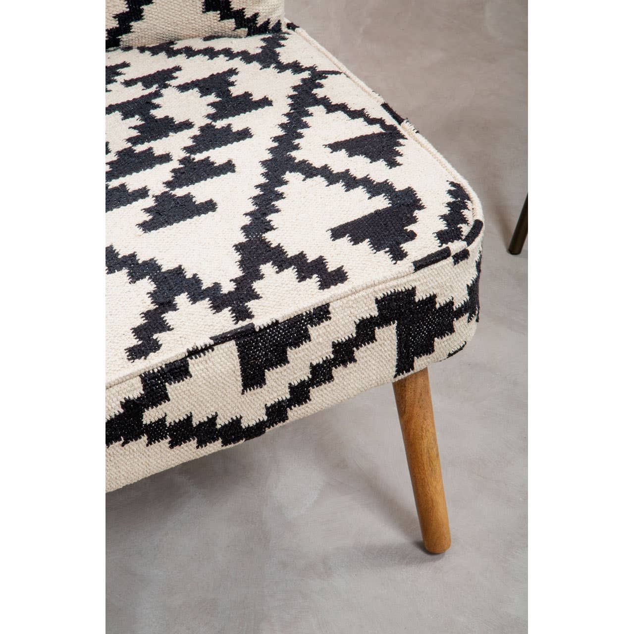 Geometric Pattern Upholstered Accent Chair