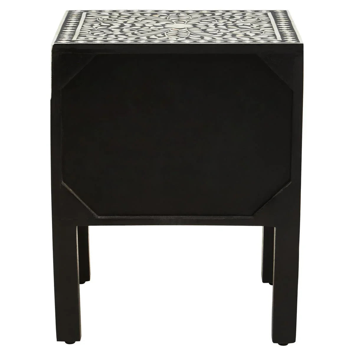 Floral Bone Inlay Side Table