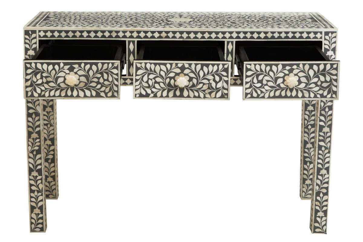 Bone Inlay Floral Desk