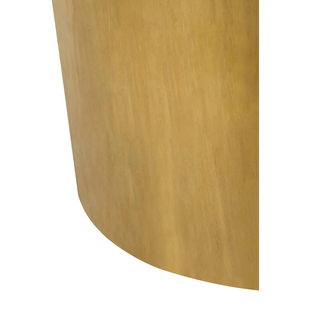 Closeup of curved wooden furniture leg with natural wood grain finish