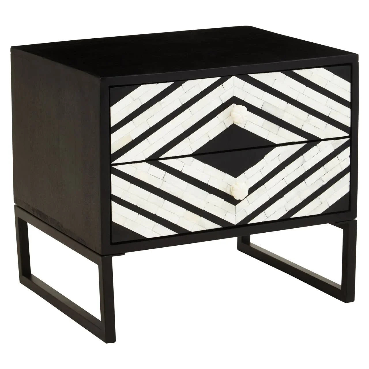 Exotic Floral Drawer Side Tables