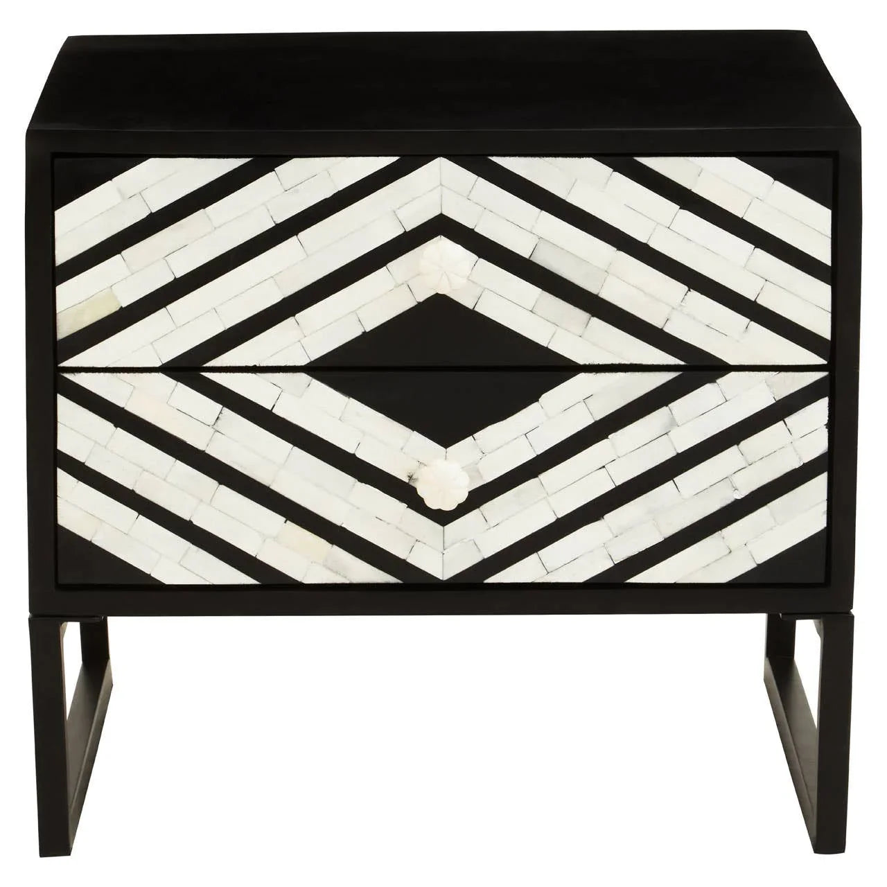 Exotic Floral Drawer Side Tables