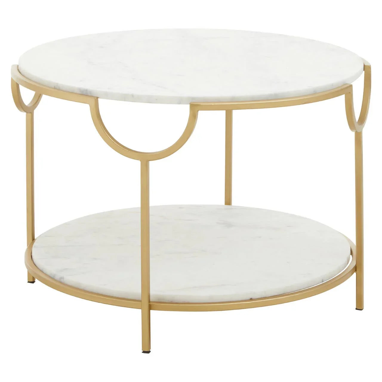 Elegant Marble Gold Side Table