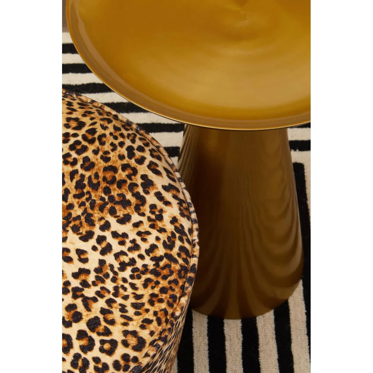 Golden Round Side Table