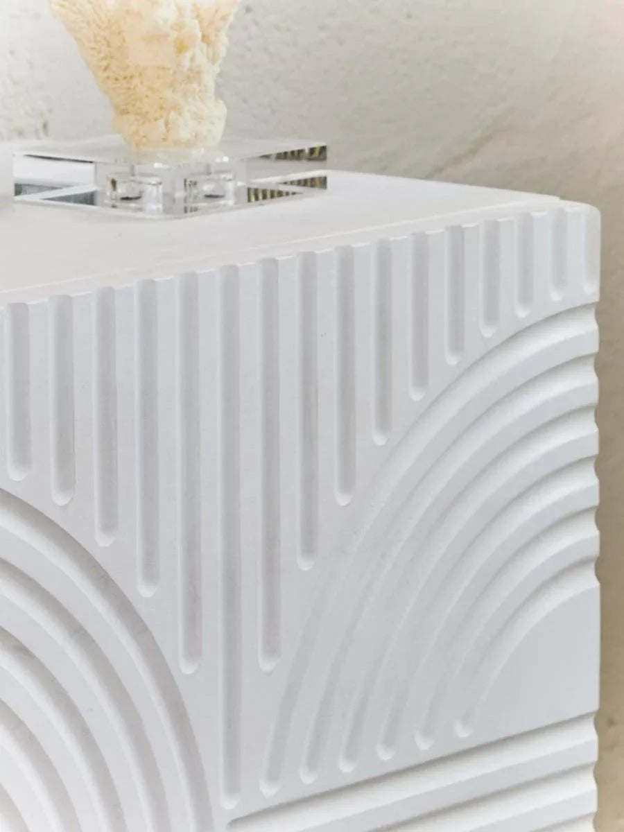 Golden Touch Mango Wood Sideboard with Circular Handles