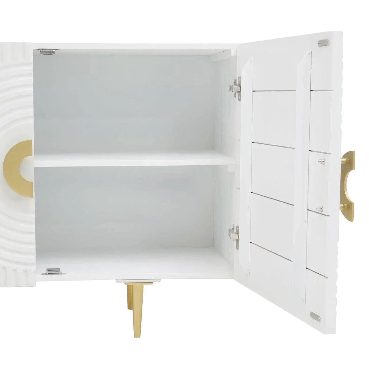 Golden Touch Mango Wood Sideboard with Circular Handles