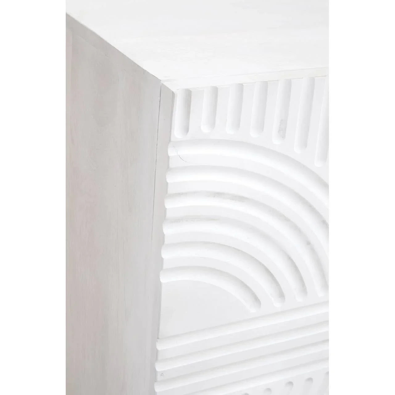 Golden Touch Mango Wood Sideboard with Circular Handles