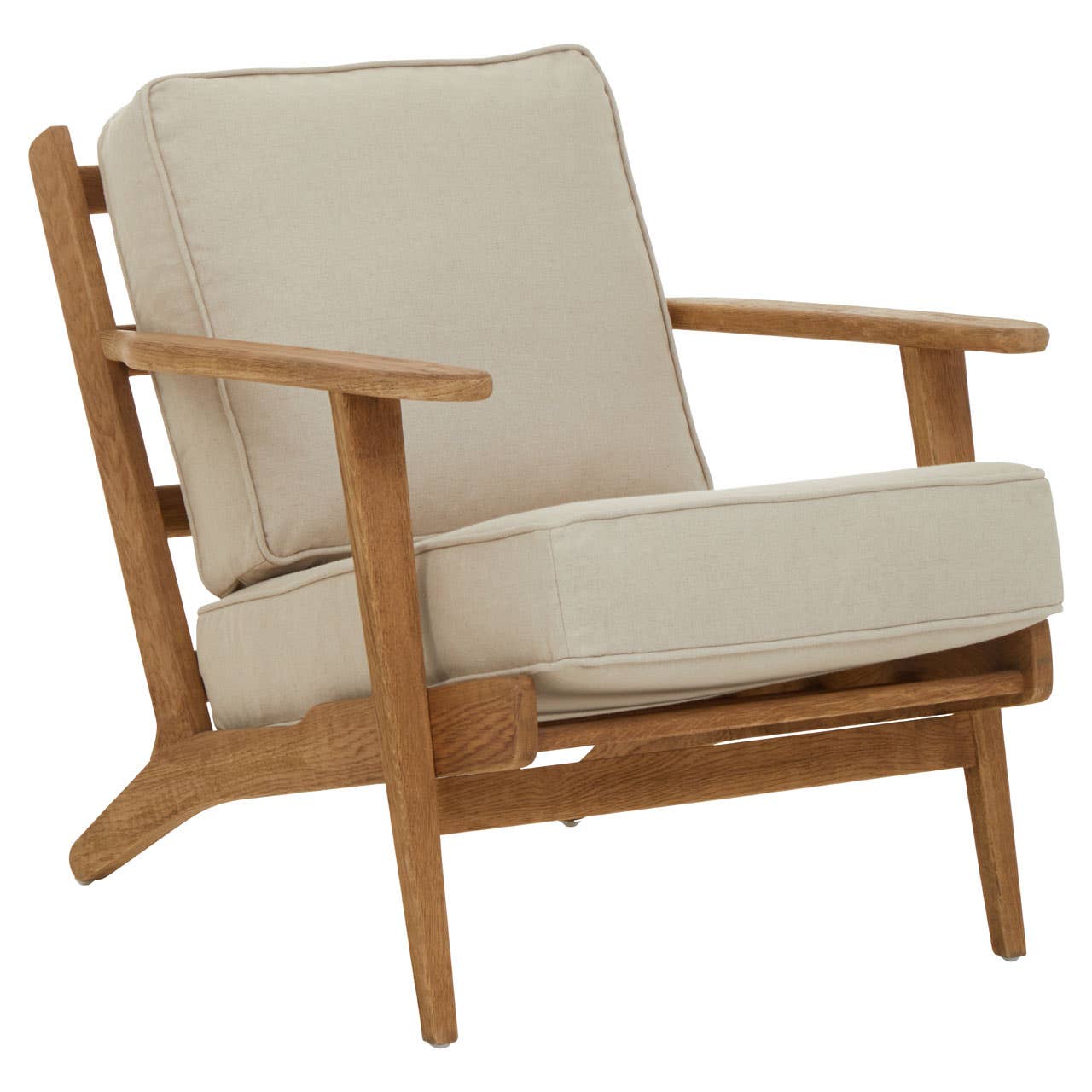 Oak Reclined Armchair