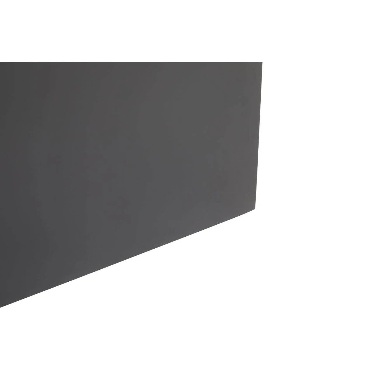 Close-up of grey furniture panel with clean straight edge detail
